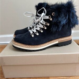 Montelliana 1965 Aurora Hiker Boot. Midnight Blue 10.5B/40.5. NIB. Made in Italy